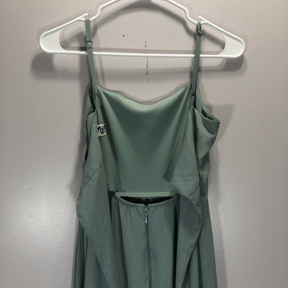 Show Me Your MuMu Women’s Deep Sage Chiffon Lauren Tie Maxi Dress - Picture 8 of 16